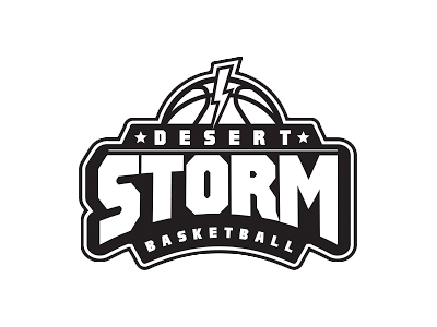 The official logo of Desert Storm Basketball