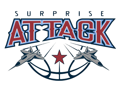 The official logo of Surprise Attack Basketball Club