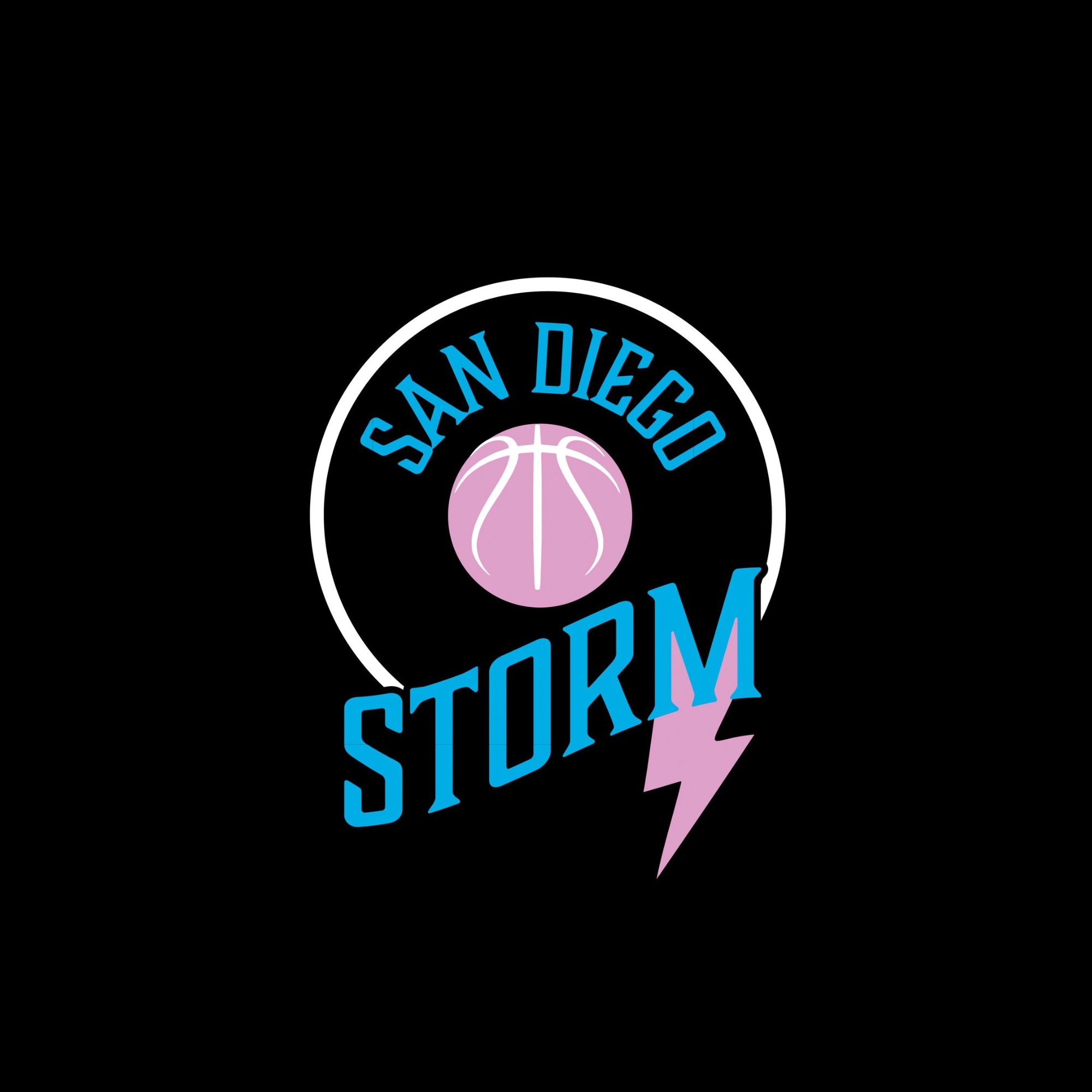 The official logo of San Diego Storm Basketball